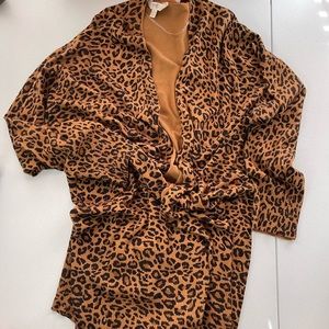 Terra & sky cheetah cardigan, size 2x